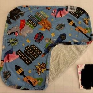 Birdie Bean Superhero Bamboo Pacifier Lovey with Cartoon Print HAS SCRATCHES!